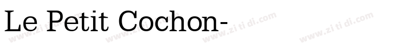 Le Petit Cochon字体转换